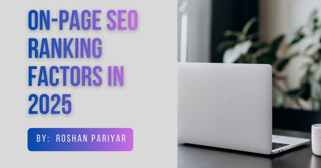 On Page SEO Ranking Factors